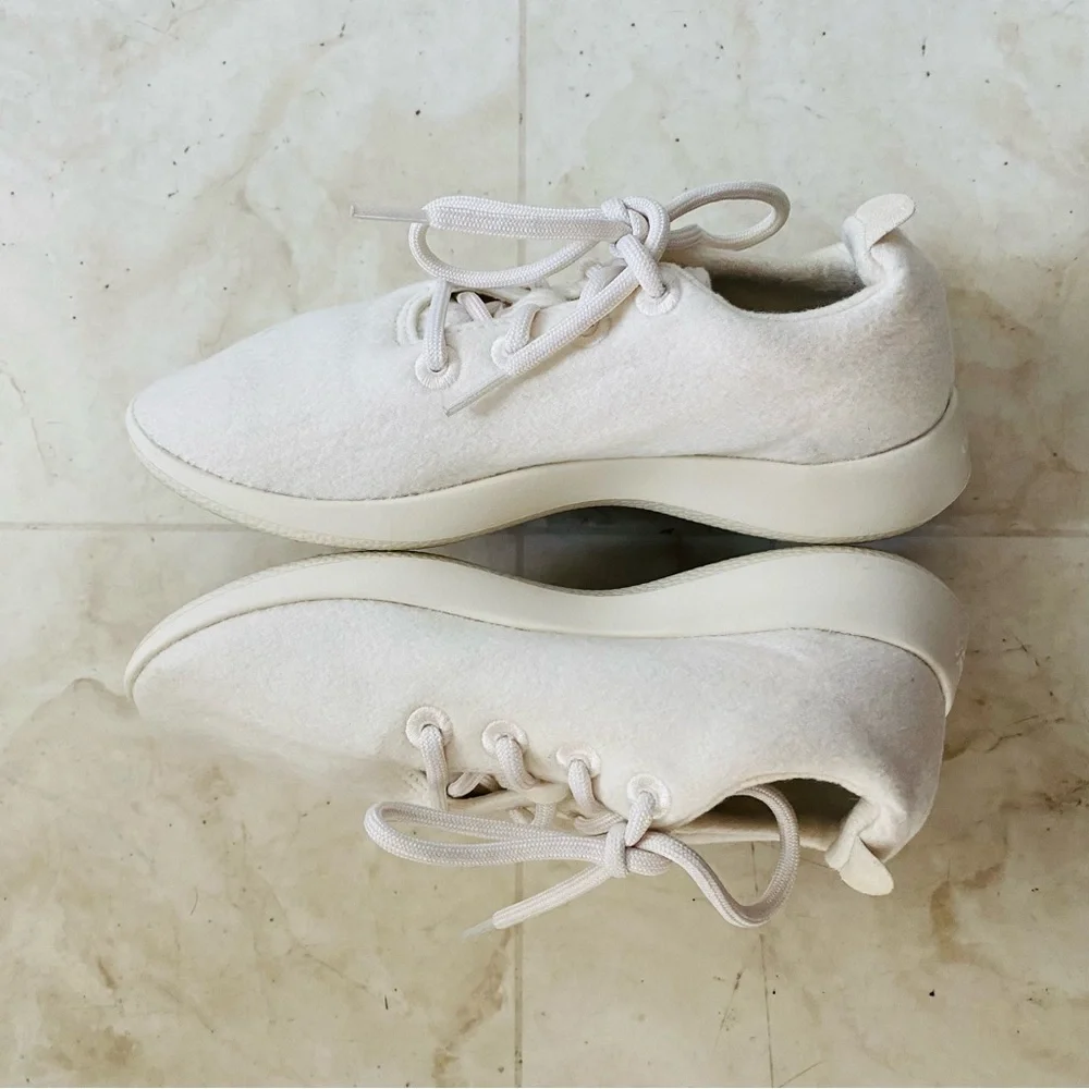 $110 allbirds Wool Runner Comfort Light Weight Sneakers Natural White size 7
